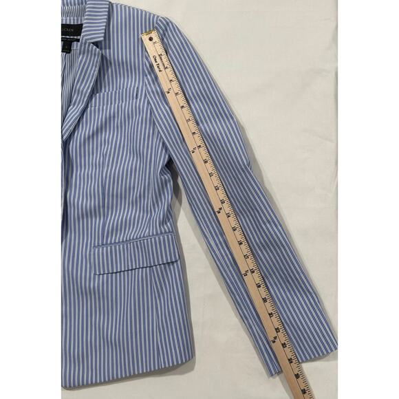 J Crew Women's Regent Blazer Blue and White Stripe Size 6 (092) - Picture 12 of 12